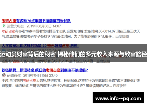 运动员财富背后的秘密 揭秘他们的多元收入来源与致富路径